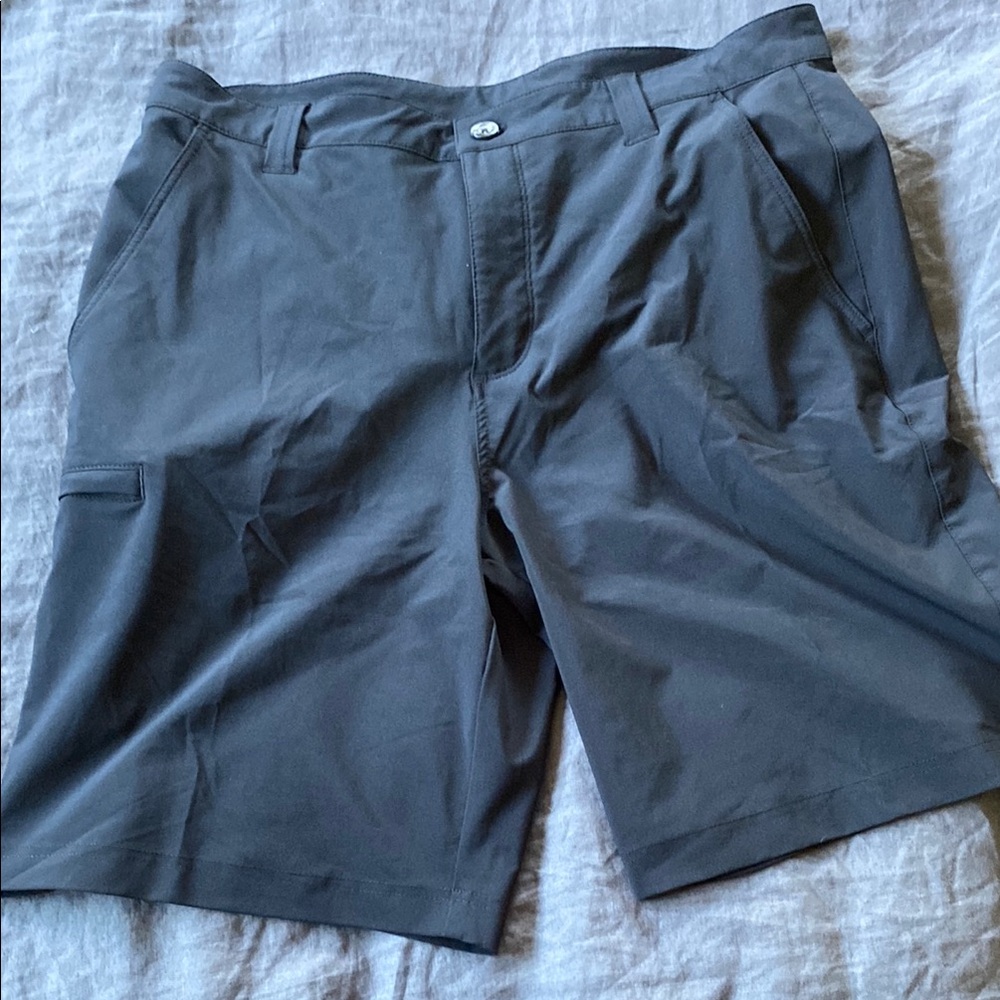 Columbia Gray Flat Front Shorts Lightweight Design